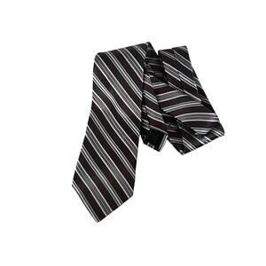 DKNY bronze, gold blue striped tie 100% silk with 3.5 inches Designer